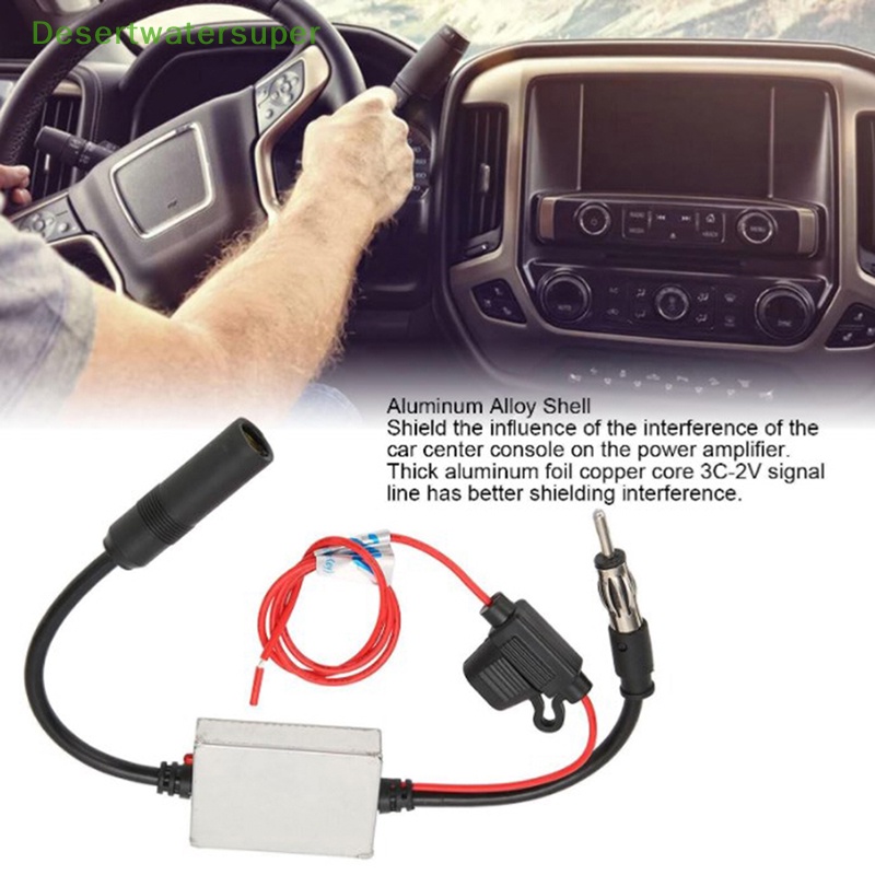 Ăng Ten Khuếch Đại Tín Hiệu FM 88-108 Mhz 12V Cho Xe Hơi