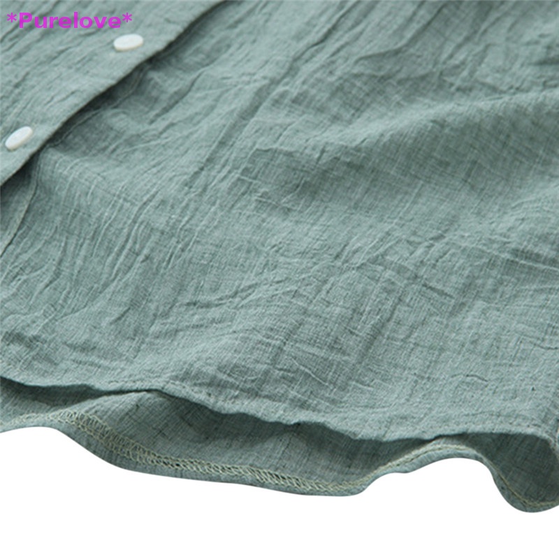 Áo Sơ Mi Vải Lanh Dài Tay Dáng Rộng Phối Nút Thời Trang Mùa Thu Cho Nữ Mới