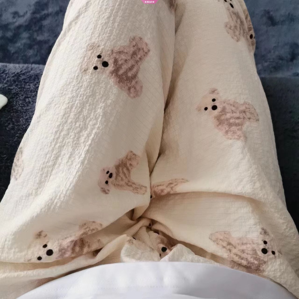 DISNEY Ultra Quần Ngủ Siêu Mỏng In Họa Tiết Hoạt Hình Phong Cách Hàn Quốc Thời Trang Mùa Hè Cho Nữ