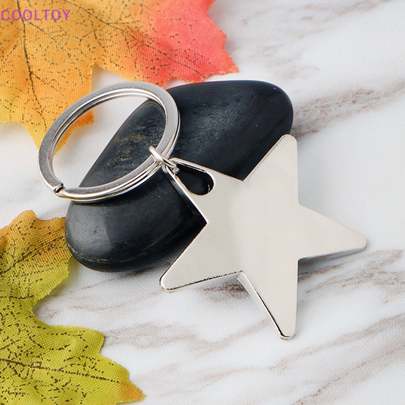 Móc Khóa Kim Loại Hình Ngôi Sao Năm Cánh Sáng Tạo