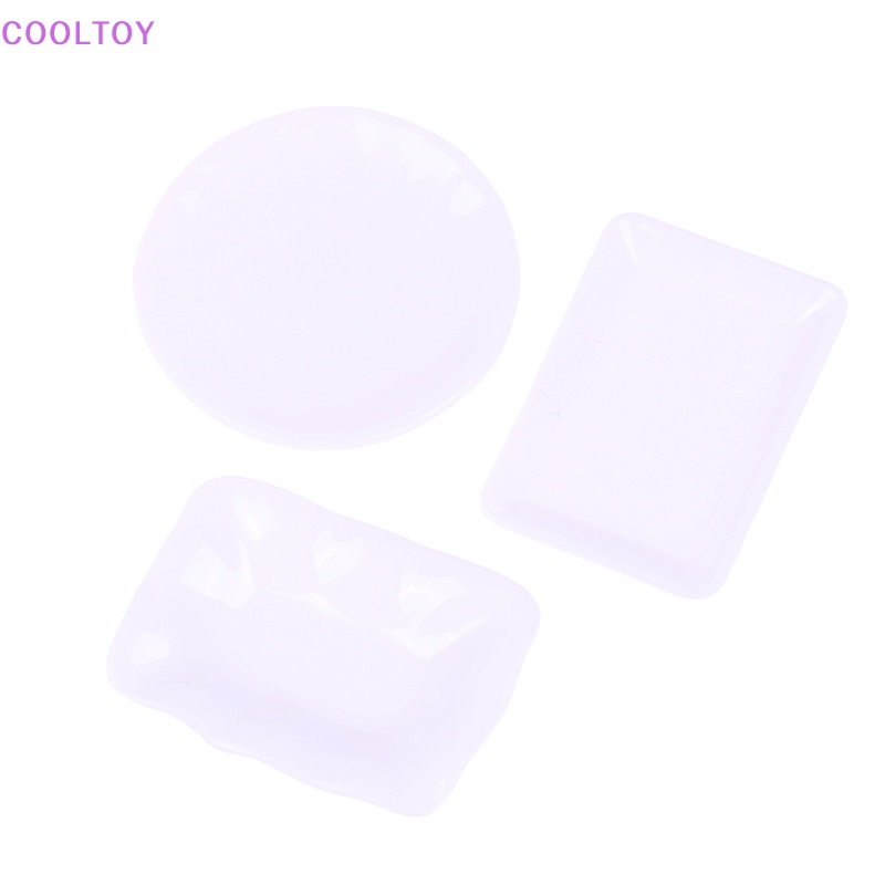 Cooltoy Set 12 Khay Đựng Thức Ăn Mini Màu Trắng Trang Trí Nhà Búp Bê