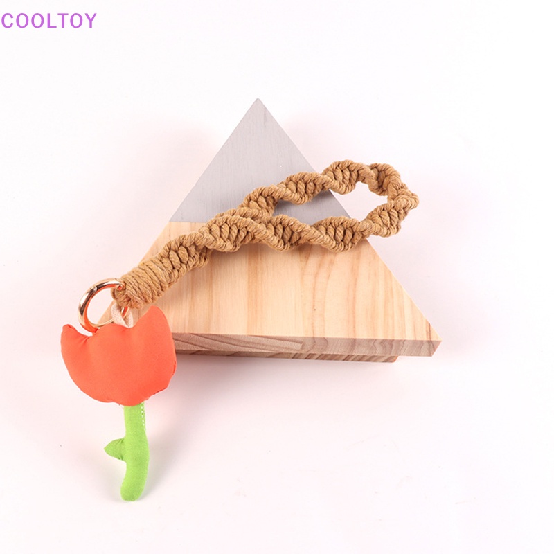 Vòng Đeo Tay / Móc Khóa Hình Hoa Tulip Bằng Vải Thời Trang Hàn Quốc Cho Nữ