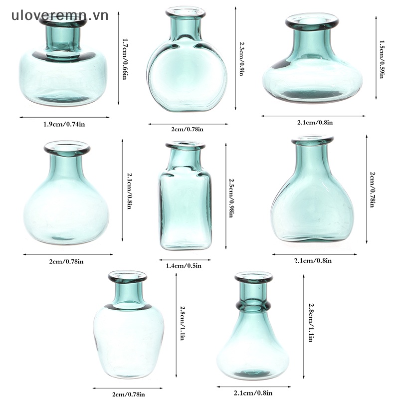 1 Bình Hoa Thủy Tinh Mini Tỉ Lệ 1: 12 Trang Trí Nhà Búp Bê