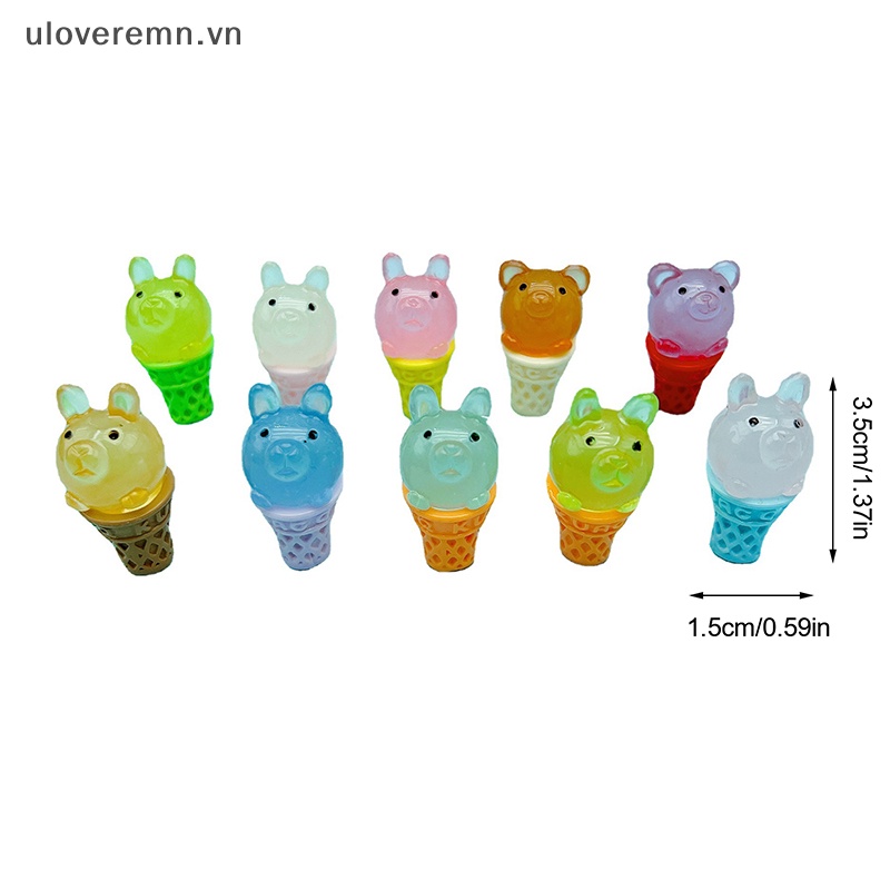 Bộ 2 Búp Bê Gấu Hoạt Hình Có Hương Thơm Phát Sáng Trang Trí Tiểu Cảnh