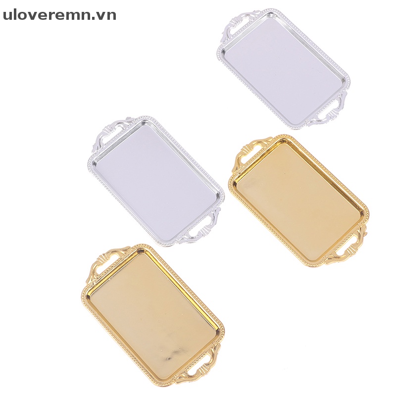 Bộ 2 Khay Trà Mini Bằng Nhựa Trang Trí Nhà Búp Bê