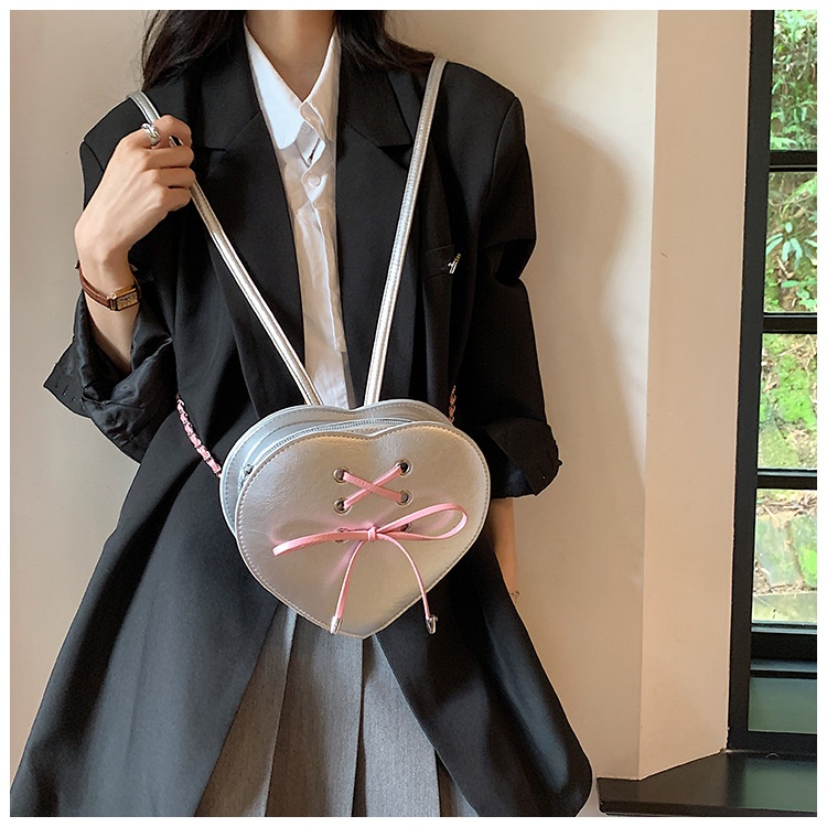 Ba Lô Hình Trái Tim Dễ Thương Cho Nữ