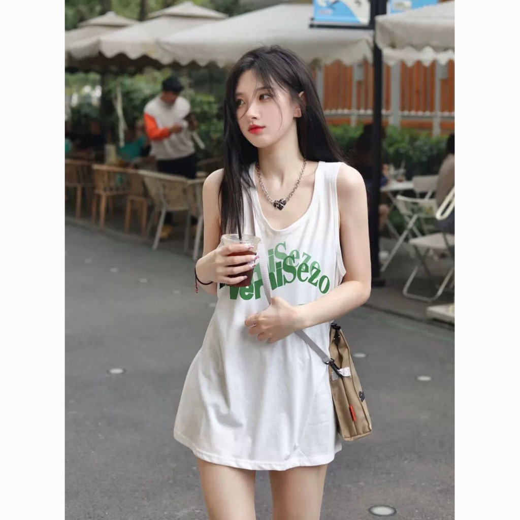 Áo Thun Cotton Không Tay Ôm Dáng Thời Trang Mùa Hè Hàng Mới Dành Cho Bạn Nữ