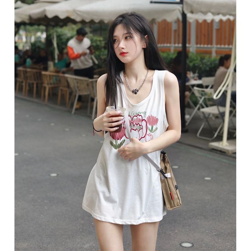 Áo Thun Cotton Không Tay Ôm Dáng Thời Trang Mùa Hè Hàng Mới Dành Cho Bạn Nữ