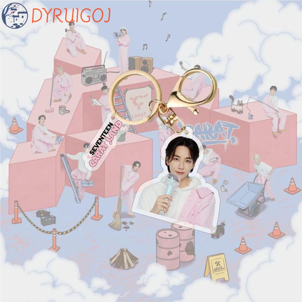 Dyruidoj Seventeen Móc Chìa Khóa Xe Hơi / Túi Xách Bằng Acrylic Trang Trí Hình Nhóm Nhạc Seventeen Thời Trang