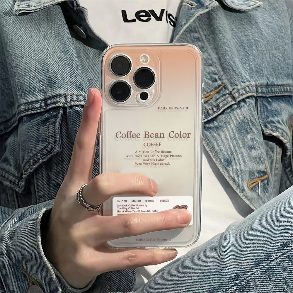 ✅Ốp Điện Thoại Mềm Chống Sốc Màu Cà Phê Đơn Giản Cho Iphone 12 6In 7811 14Promax + 13 2QG1