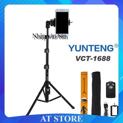 Gậy Chụp Hình 3 Chân Yunteng VCT-1688 Kèm Đầu Kẹp Điện Thoại, Túi Đựng Và Remote Bluetooth
