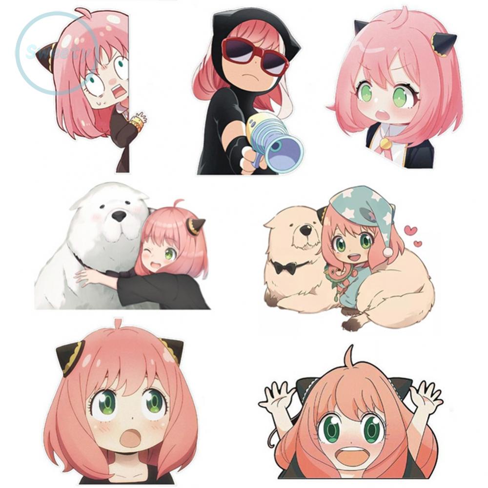 Anya Forger Sticker Hoạt Hình Dán Xe Hơi Hoặc Xe Máy Cuối Cùng Bằng vinyl