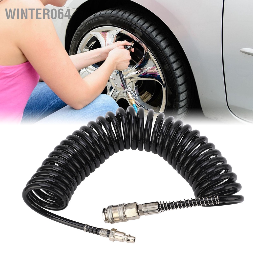Winter064 Recoil Air Hose Chịu áp lực bền  nhẹ linh hoạt ống khí cuộn cho ô tô xe máy