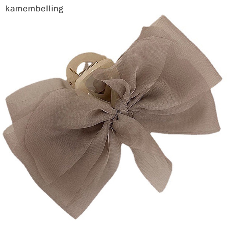 Kamembelling Kẹp Tóc Đính Nơ Lưới Thời Trang Cho Nữ