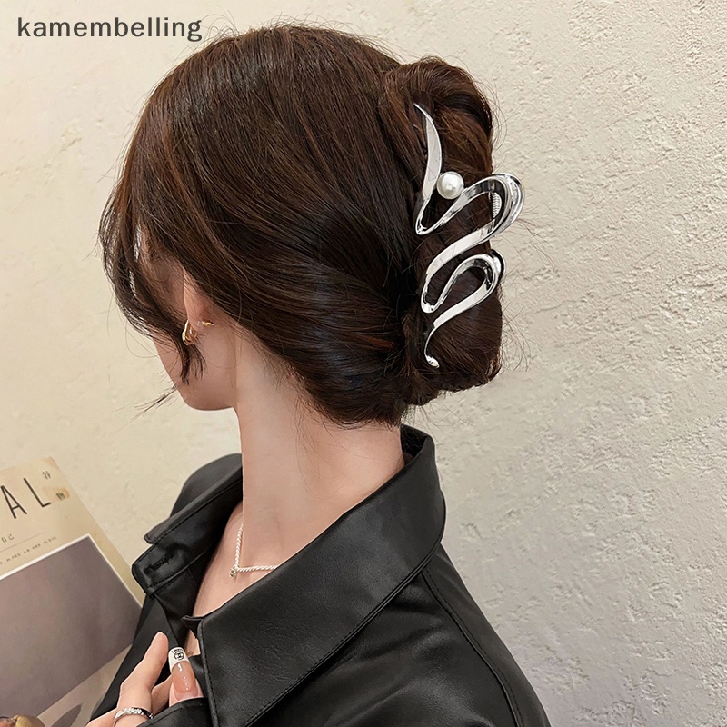 Kẹp Tóc Kim Loại Đính Ngọc Trai Thời Trang Cho Nữ