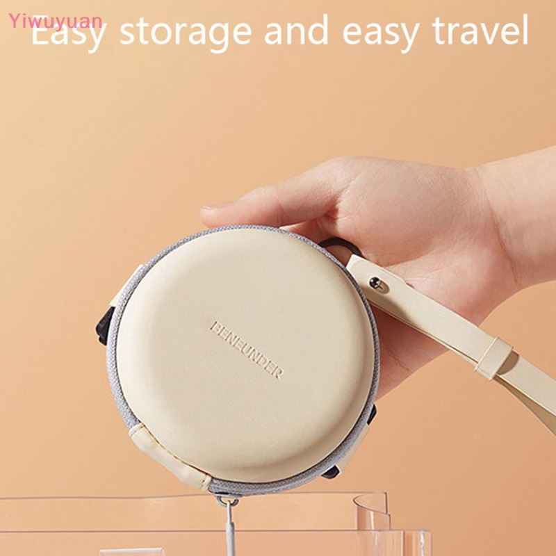 Túi Da Tròn Đựng Mắt Kính Cầm Tay Có Dây Kéo Mới