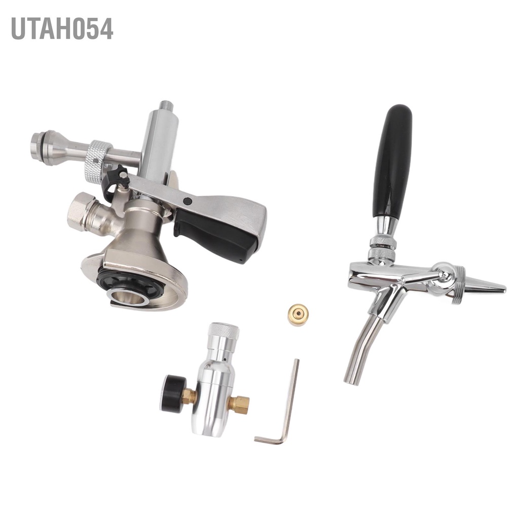 Utah054 Máy bơm bia tiệc tùng 4in thùng bằng đồng thau thép không gỉ Có thể tái sử dụng tươi Kegerator với hồ đo áp suất cho quán bar dã ngoại tại nhà