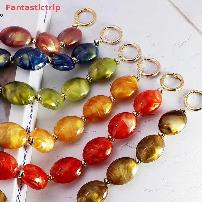 Set 5 Hạt Acrylic 29 X 24Mm Tạo Hiệu Ứng Lỗ Thẳng Dùng Làm Trang Sức DIY Mới