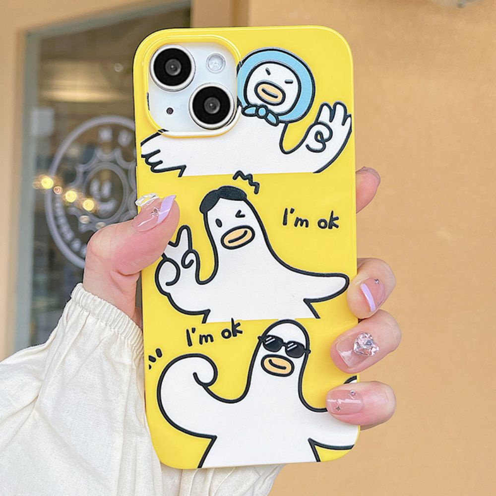 Ốp Điện Thoại Họa Tiết Vịt Đeo Kính Mát Cho IPhone 14 Pro Max 13 12 11 Pro Max XS XR 7 8 Plus