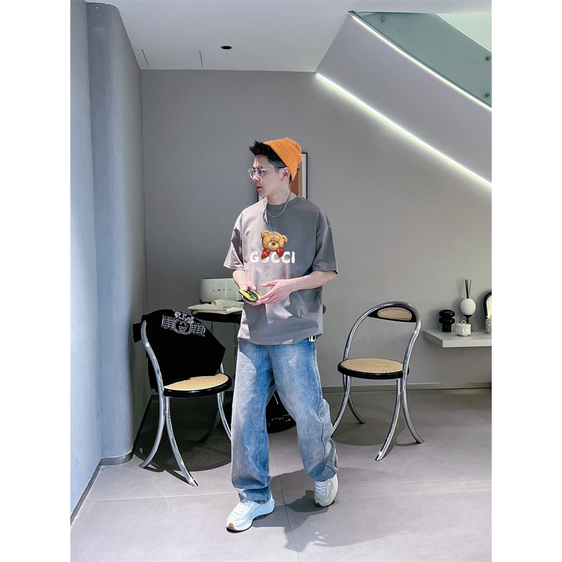 Áo Thun Unisex Cổ Tròn Tay Ngắn In Họa Tiết G8U8C 8-2023