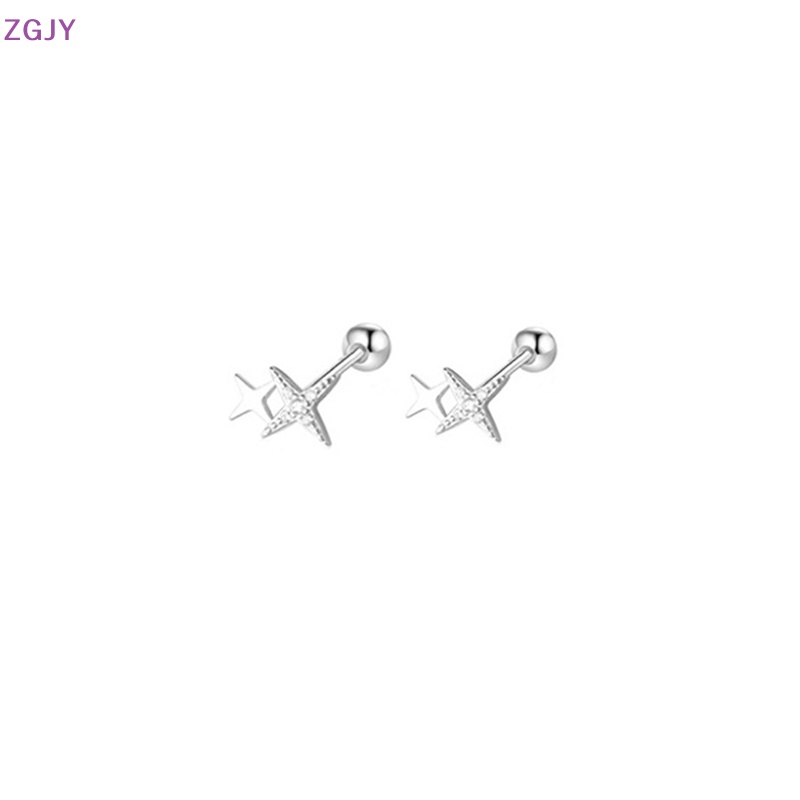 1 Đôi Khuyên Tai Hình Ngôi Sao Dạng Xoắn Ốc Dành Cho Nữ Mới