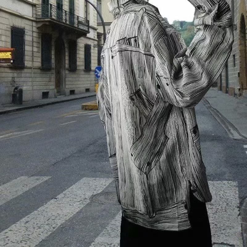 Áo Sơ Mi Nam Dài Tay Họa Tiết Hoa vintage Thời Trang