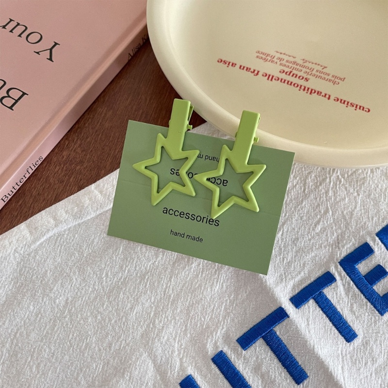 Bộ 2 Kẹp Tóc Hình Ngôi Sao Năm Cánh Y2K Phong Cách Ngọt Ngào Cho Nữ