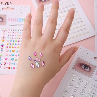 Hạt đá kim cương pha lê dán mặt / cơ thể trang điểm lễ hội