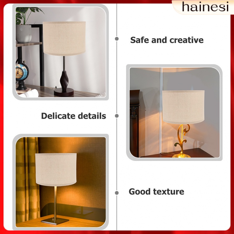 Chụp Đèn Bằng Vải Lanh Màu Đen Phong Cách Vintage Trang Trí Nhà Cửa