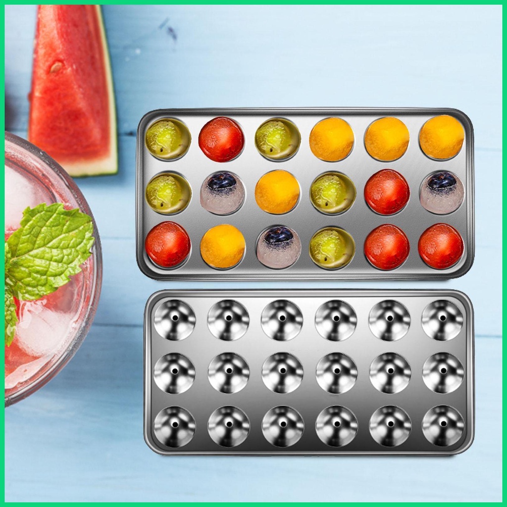 Khay Làm Đá Viên Bằng Thép Không Gỉ Có Nắp Cho Cocktail &amp; Whiskey Jwvn