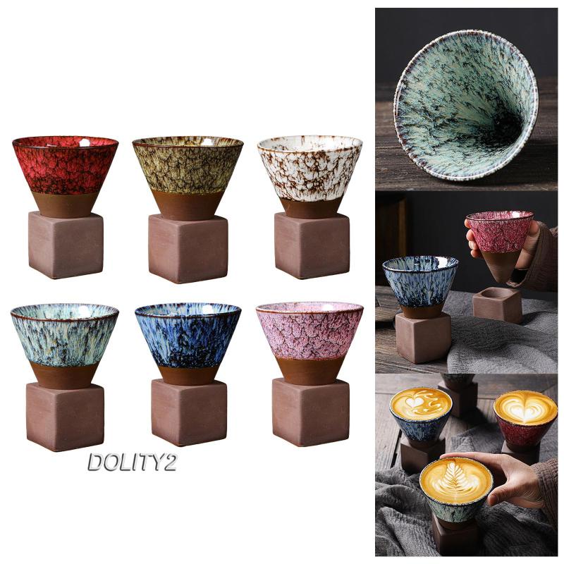 Bộ 2 Tách Uống Trà Bằng Sứ Họa Tiết Hoa Phong Cách Kung Fu Độc Đáo Trang Trí Nhà Hàng / Quán Cà