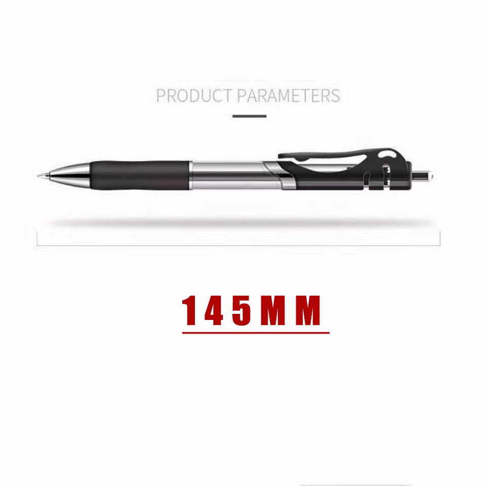 Bút Bi Bấm Mực Nước K35 Ngòi 0.5 Inch Màu Đen