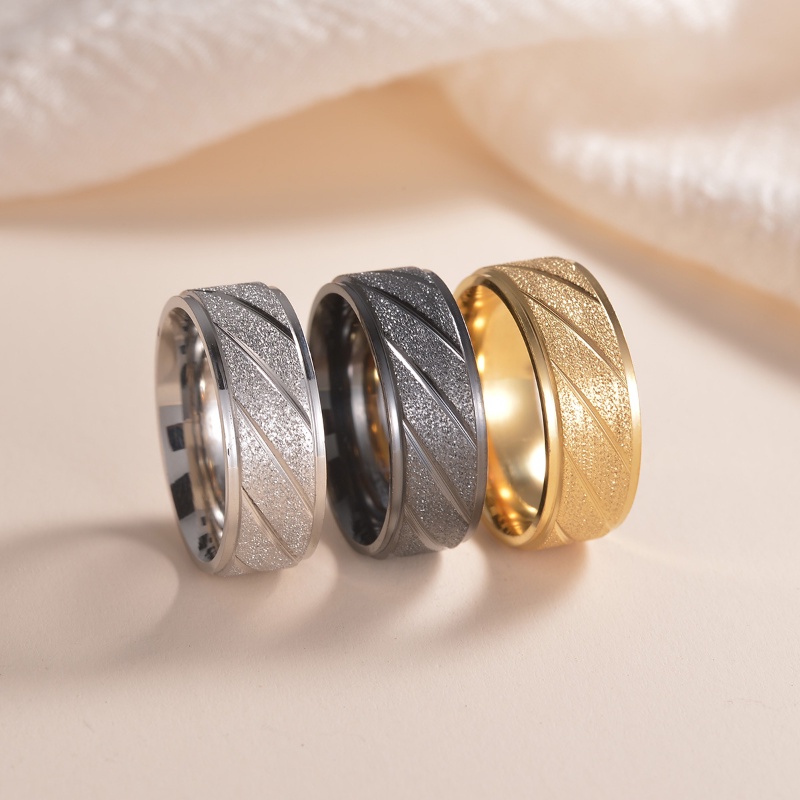 Nhẫn Thép Titan Không Gỉ 8mm Phong Cách Mới Cho Nam