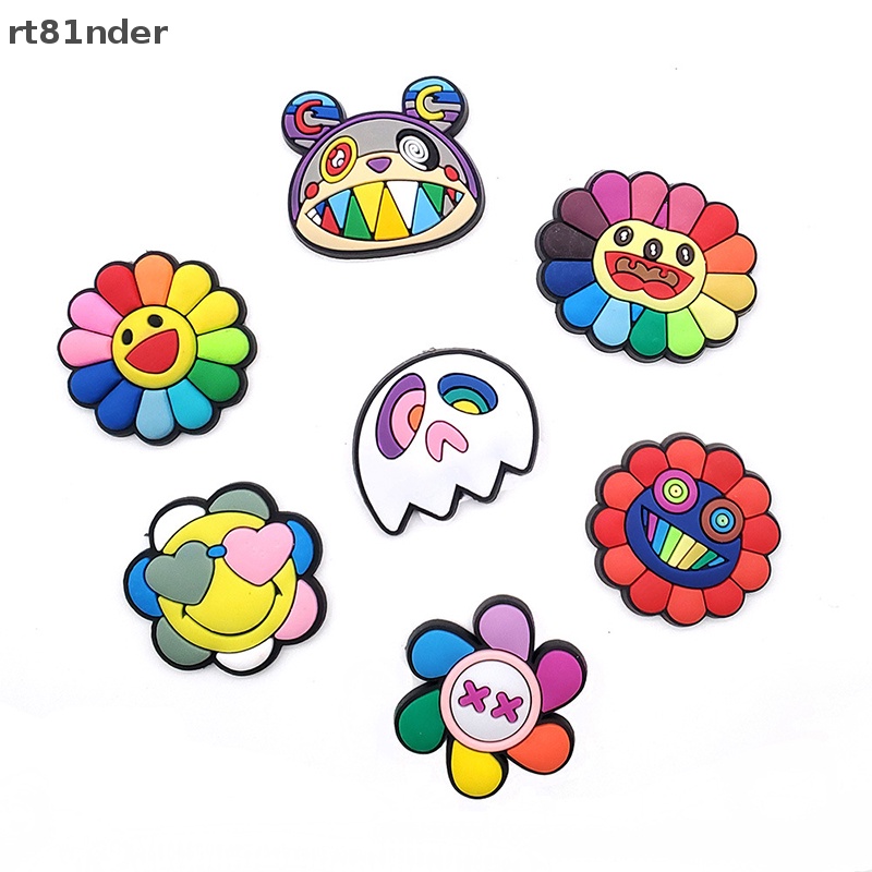 Rt Set 3 Phụ Kiện Trang Trí Giày Dép DIY Hình Bướm / Hoa Hướng Dương / Croc Có Thể Tháo Rời