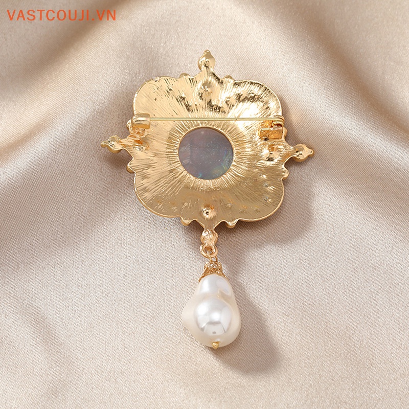 Ghim Cài Áo Hình Thiên Thần Đính Đá Ngọc Trai Giả Kiểu Vintage Thời Trang Cho Nam Và Nữ