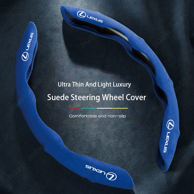 Vỏ Bọc Vô Lăng Bằng Da Lộn Cho Xe Hơi Lexus IS250 CT200h ES250 GS250 IS250 LX570 LX450d NX200t RC200t rx300 rx330 rx350