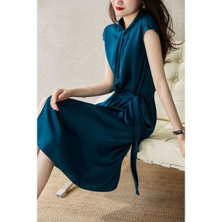 Đầm lụa thắt eo phong cách thanh lịch Xiny