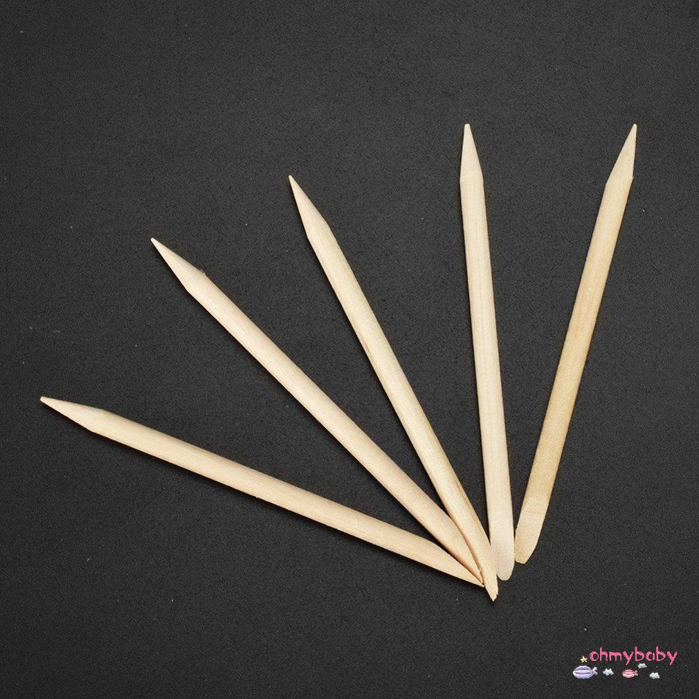 [Ready] 100 Cái Nail Beauty Design Orangeen Stick Sticks Cuticle Pusher Remover Dụng cụ làm đẹp móng tay [Z/13]