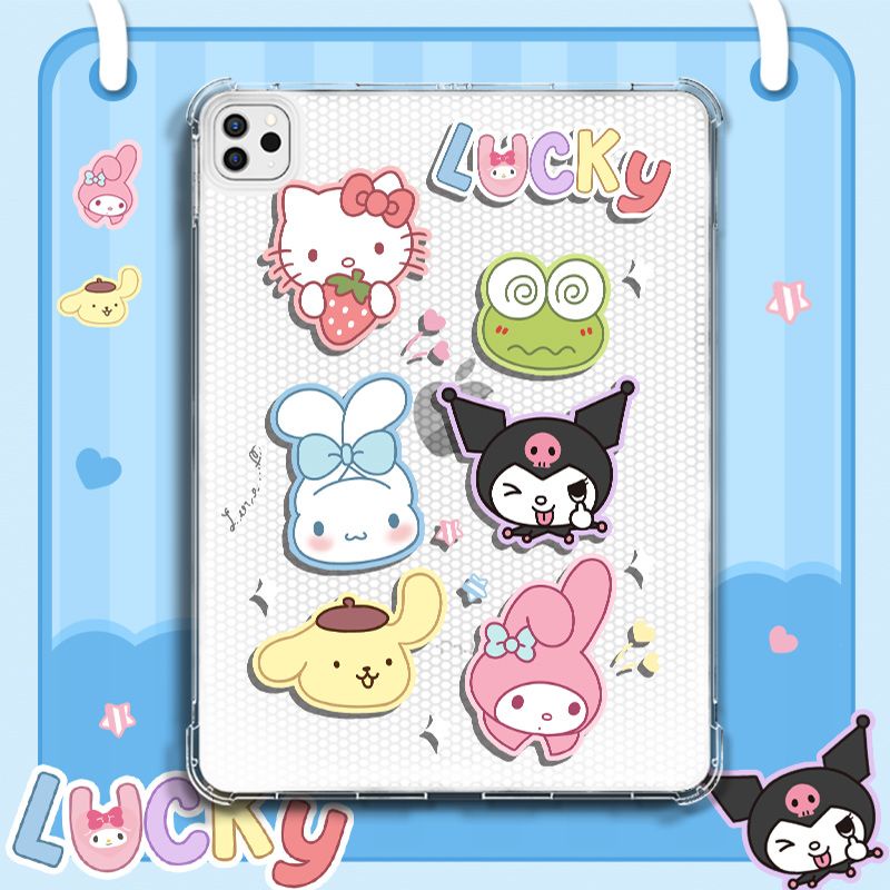 Ốp Máy Tính Bảng TPU Mềm Hình Sanrio Dễ Thương Có Khe Đựng Bút Cho iPad Gen10 7 / 8 / 9 10.2 "Air4 Air5 Pro11" Pro12.9 "mini6