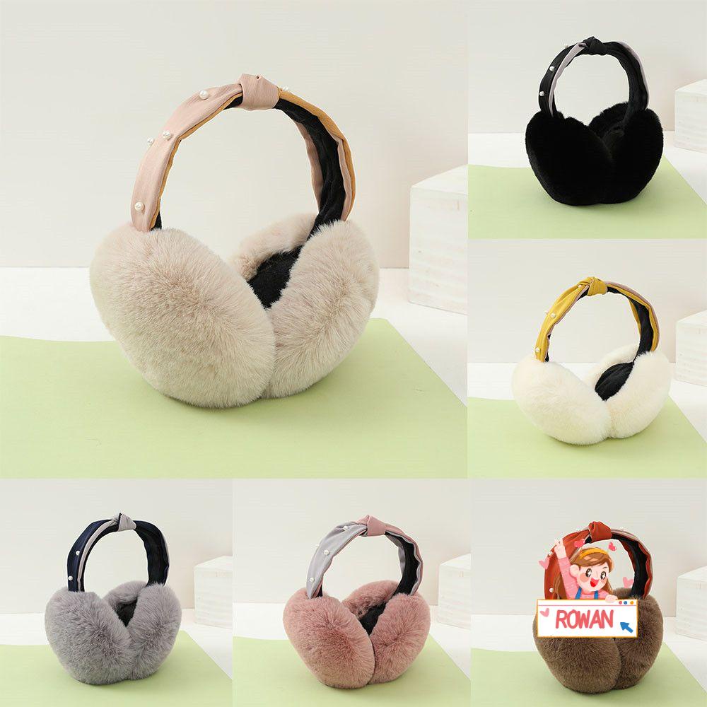 Chụp Tai Giữ Ấm Mùa Đông Bằng Lông Thỏ Nhân Tạo Thời Trang Dành Cho Nữ