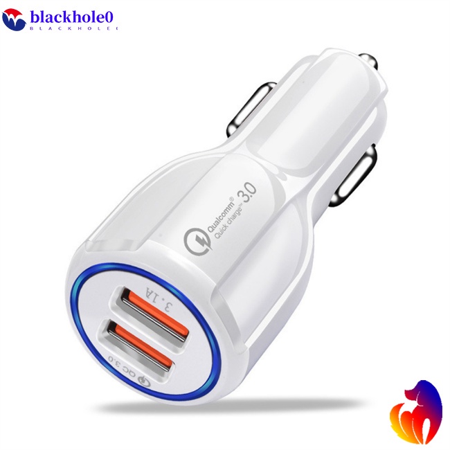 Cục Sạc Nhanh Qc3.0 Kép Usb Kép Bằng Hợp Kim Nhôm Thông Minh Cho Xe Hơi