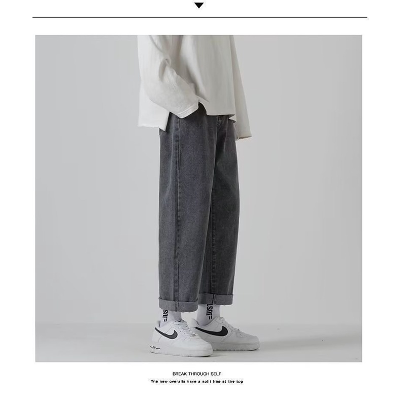 Quần jeans Dài Lưng Vừa Phong Cách Nhật Bản Thời Trang Mùa Hè Mới Cho Nam