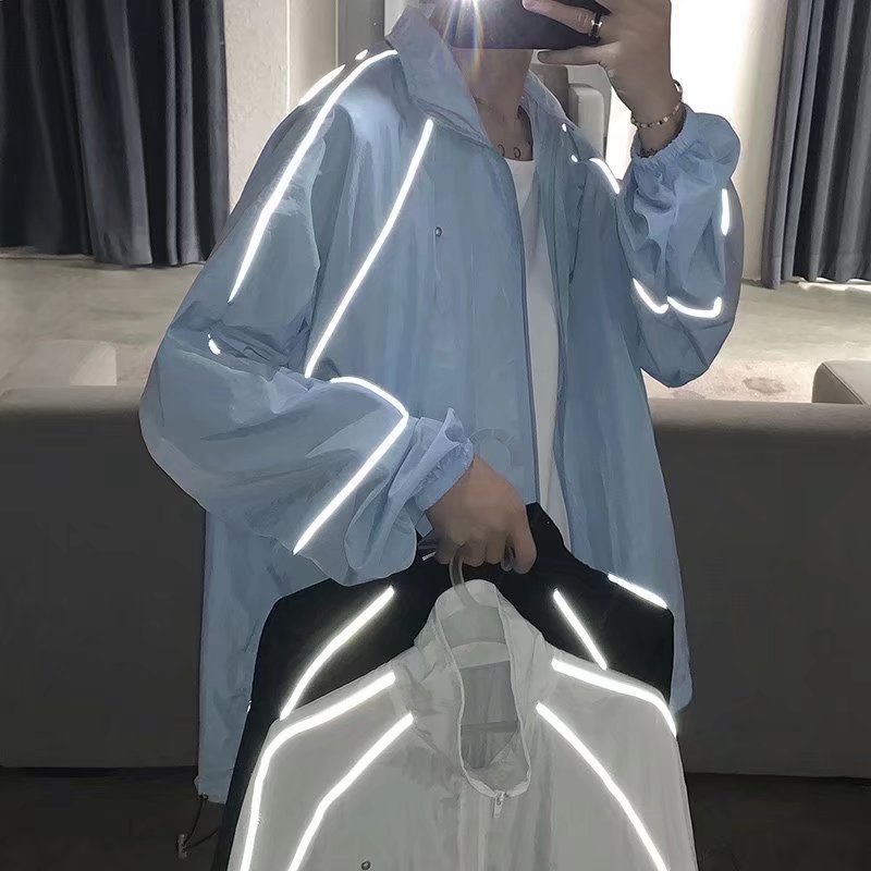 Áo Khoác Sơ Mi Dáng Rộng Mỏng Màu Trơn Đơn Giản Chống Tia UV Phong Cách Hàn Quốc Thời Trang Mùa Hè Mới Cho Nam