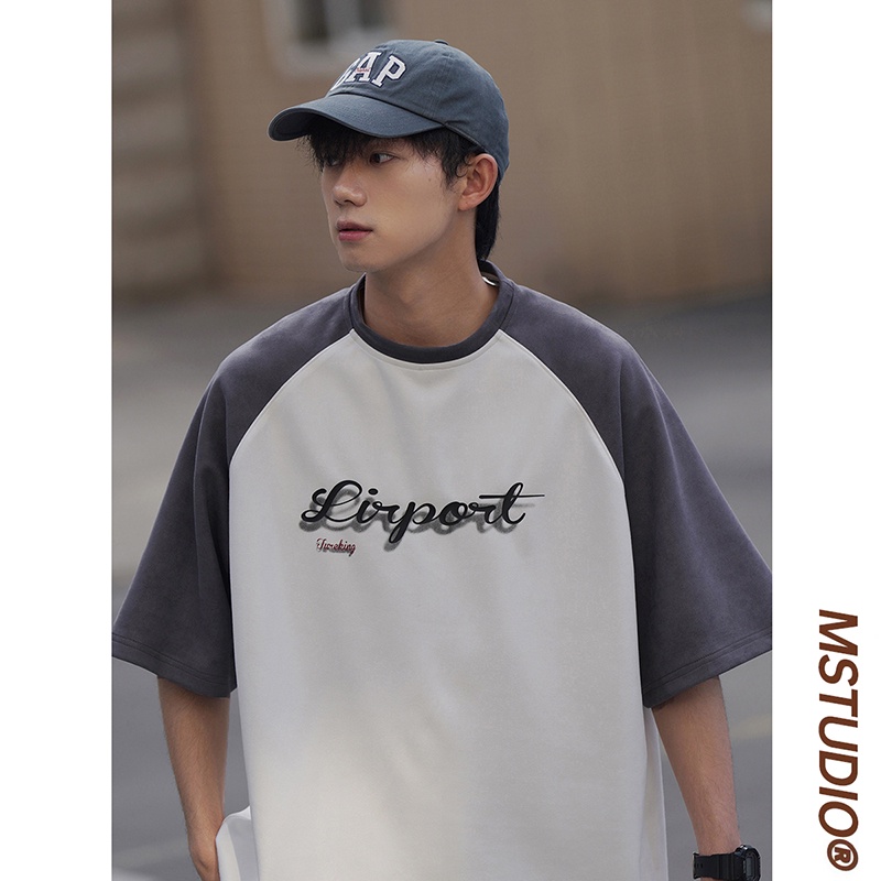 Áo Thun Cotton Tay Lửng Phong Cách Đường Phố Mỹ Thời Trang Mùa Hè 260g Dành Cho Nam