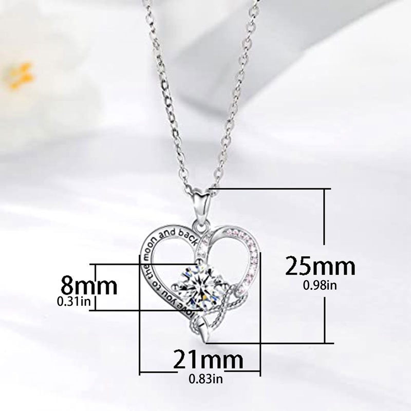 Ygt Vòng cổ Hình Trái Tim Và Mặt Trăng Thời Trang Cho Nữ