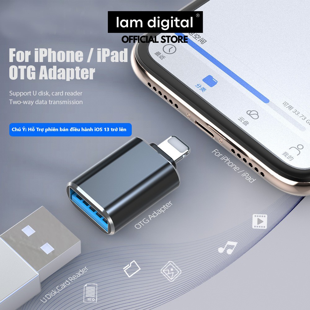 Đầu Chuyển Từ Lightning Sang USB 3.0