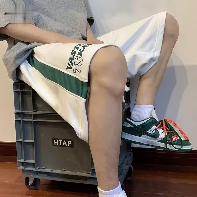 Quần Short Bóng Rổ 6 Điểm Vải Lụa Lạnh Mỏng Cao Cấp Màu Xanh Lá Đậm Phong Cách Mỹ Cỡ Lớn Thời Trang Mùa Hè Cho Nam # 7-Po