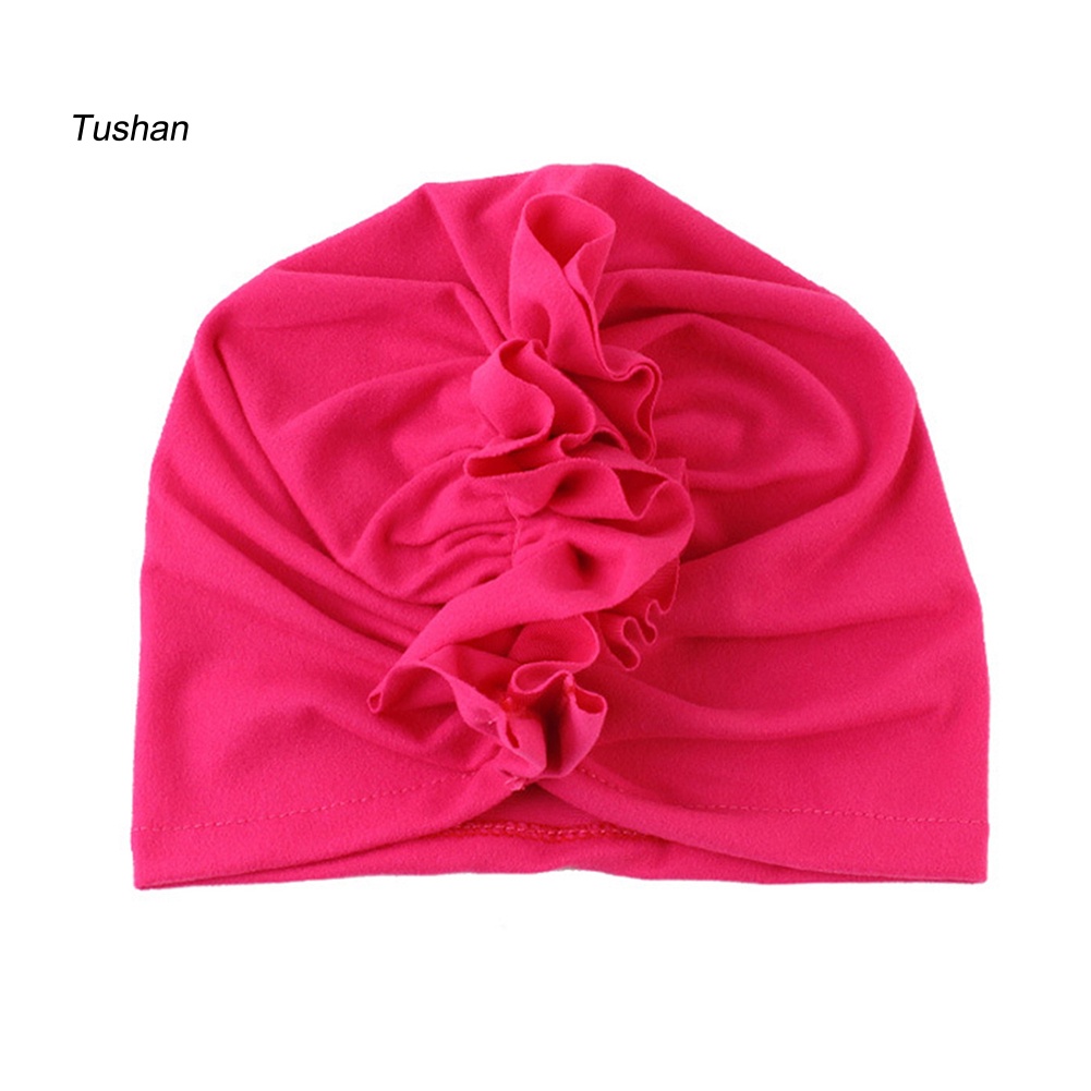 Mũ Cotton Màu Trơn Thoáng Khí Thắt Nút Thời Trang Xuân Hè Cho Bé Sơ Sinh