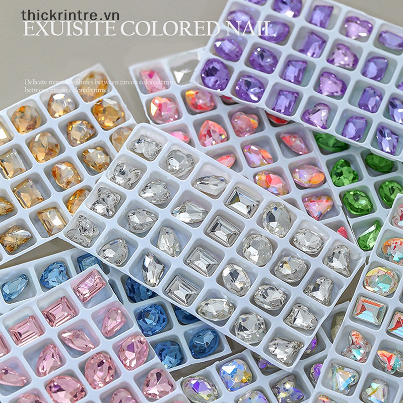 Bộ 28 Đá Đính Trang Trí Móng Tay Xinh Xắn