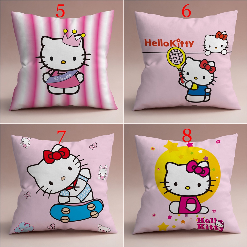 Vỏ Áo Gối Sofa Trang Trí Hình Hello Kitty Dễ Thương